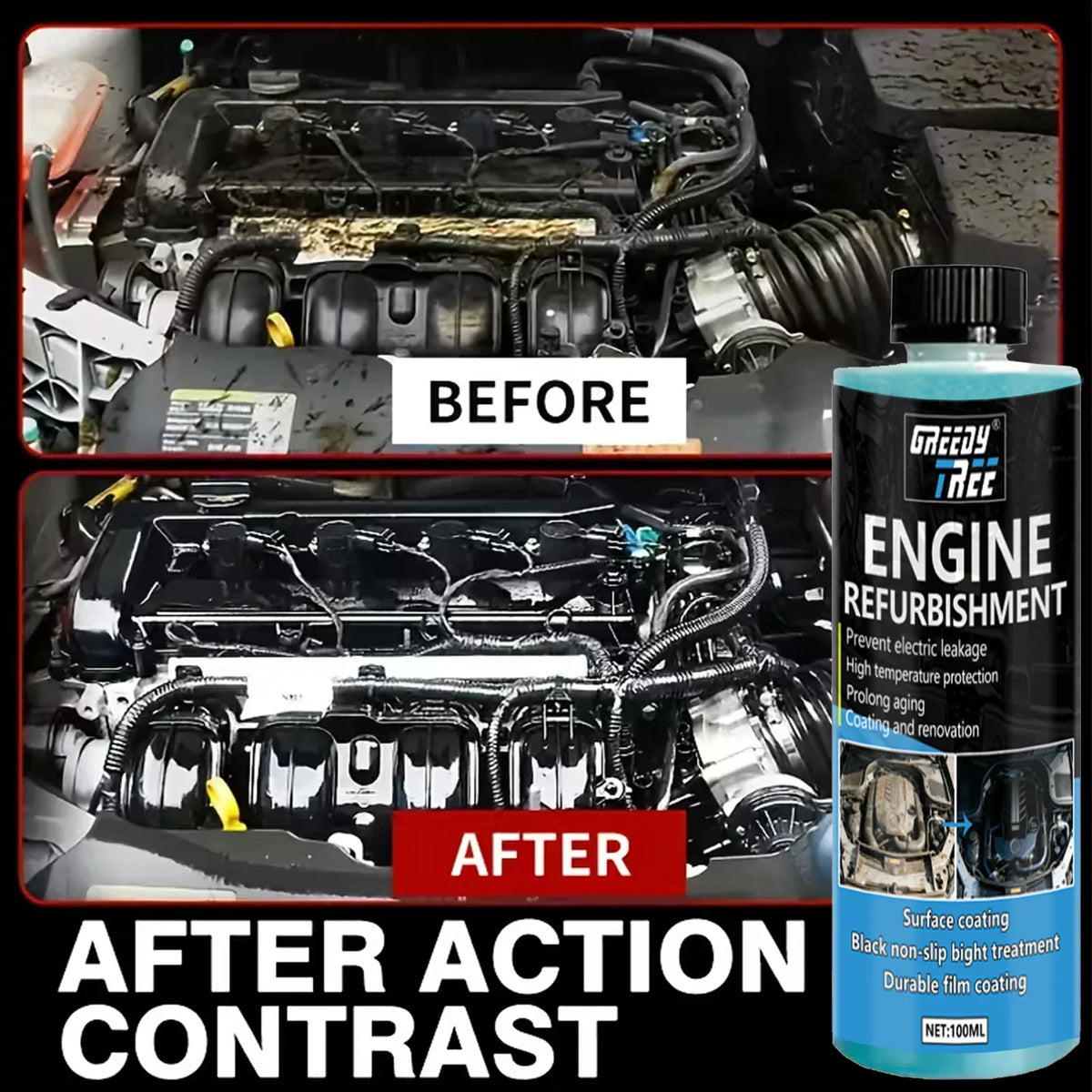 Rinse-Free Car Engine Compartment Cleaner Spray – 100ml