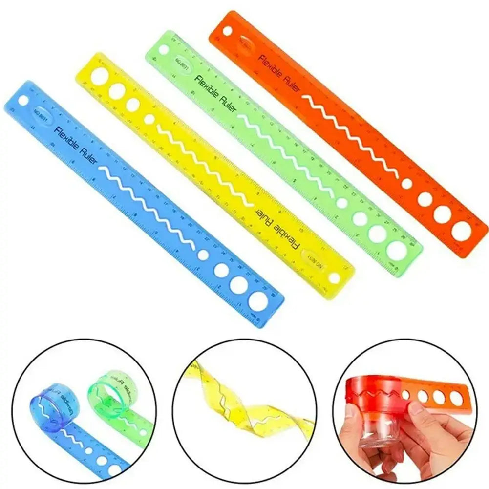 30cm Flexible Folding Ruler – Soft Plastic Student Ruler