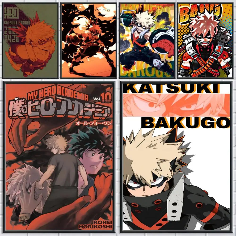 Katsuki Bakugo Anime Poster – HD Self-Adhesive Waterproof PVC