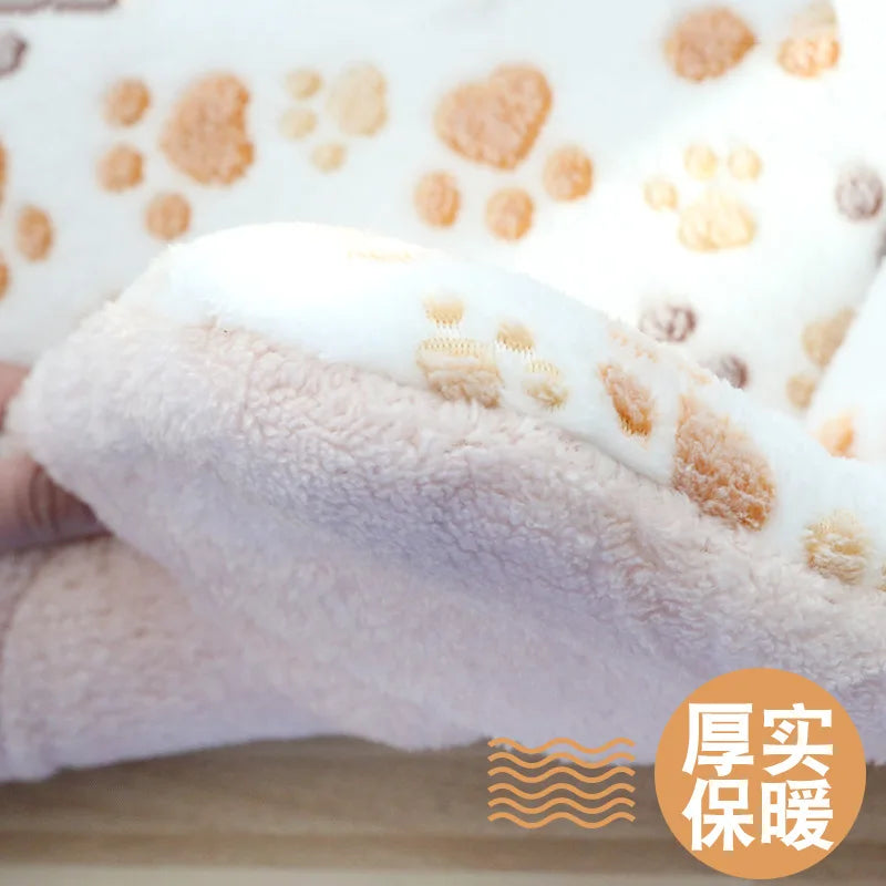 Thickened Plush Mat Cat Bed Sleeping Dog Coral Fleece Blanket Cotton