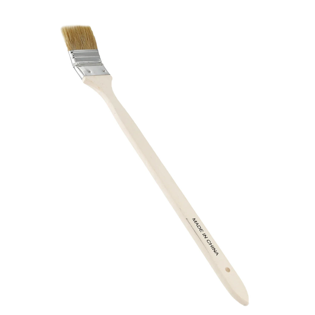 A36T- Wide Wooden Handle Metal Ferrule Faux Bristle Head Radiator