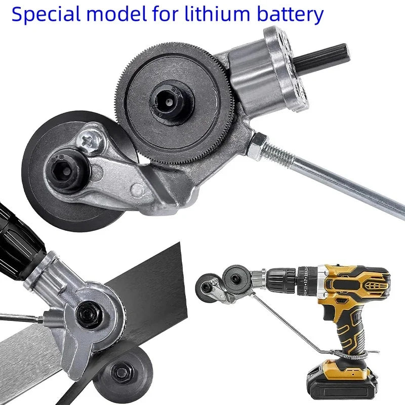Zimir Double-Head Drill Sheet Metal Cutter Attachment