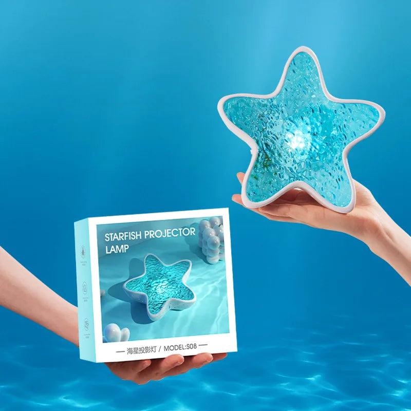 Starfish Projection Lamp | Ocean Wave Night Light Gift
