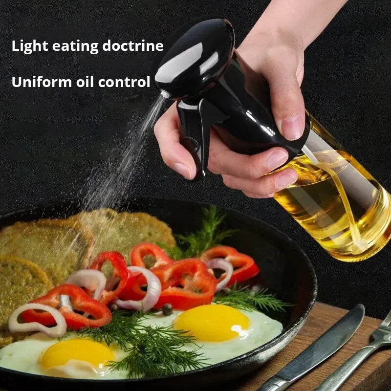 Kitchen Oil Spray Bottle – Transparent Leak-Proof Dispenser