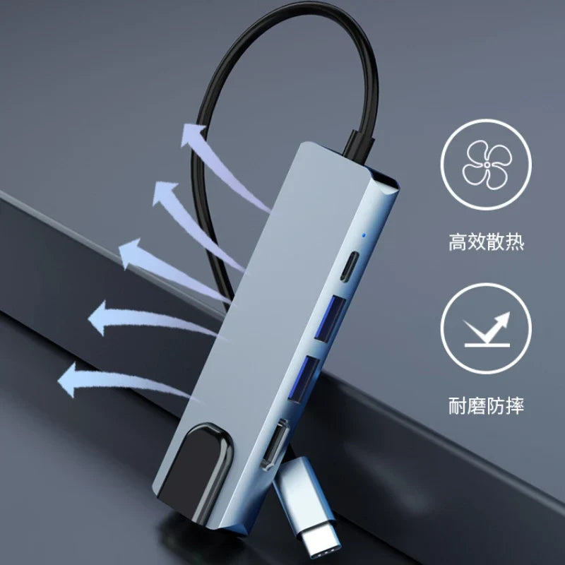 USB-C Docking Station 5-in-1 & 8-in-1 HDMI RJ45 USB Hub