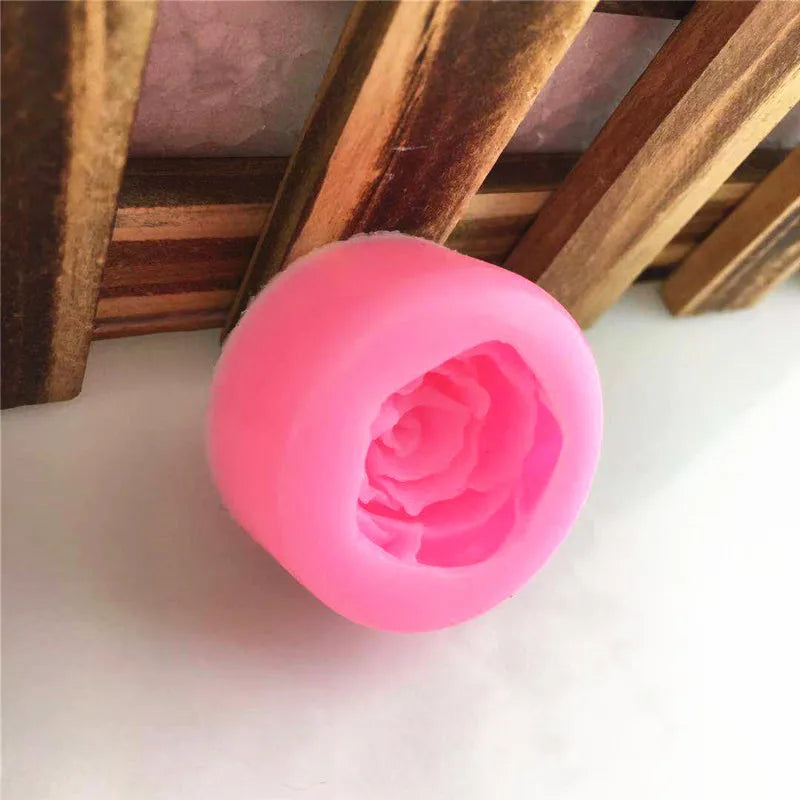 3D Rose Flower Silicone Mold Fondant Chocolate Soap Candle Resin