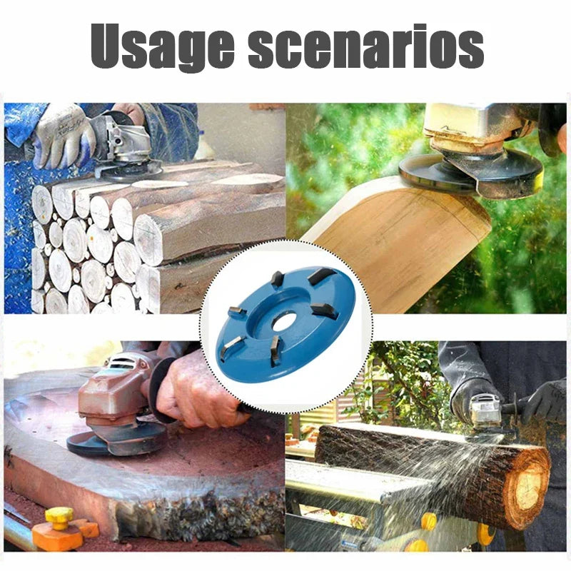 6 Teeth Wood Turbo Carving Disc Grinding Wheel 5 8 7 Arbor Bushing
