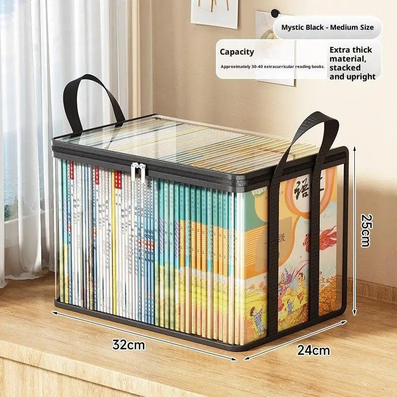 Clear PVC Storage Box Flip-Top Lid & View Window Organizer