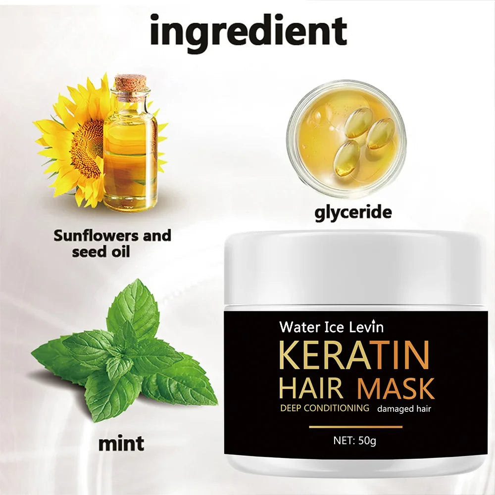 Keratin Hair Mask – Repair Damaged, Frizzy Hair | 50g