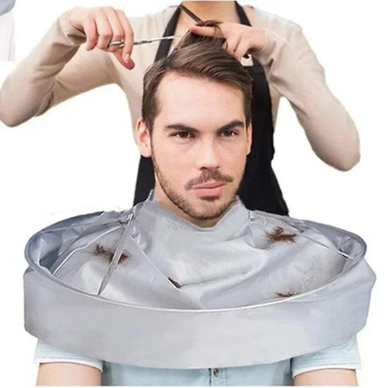 Foldable Haircut Umbrella Cape – Breathable Cloak for Home & Salon