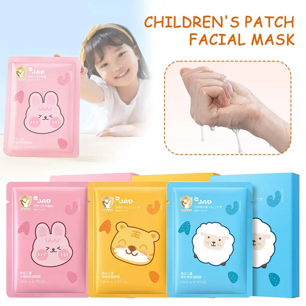 Kids Animal Sheet Masks 5-Pack – Gentle Moisturizing Facial Mask