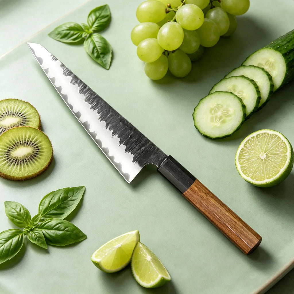 Japanese Kiritsuke Chef Knife – Clad Steel & Wood Handle