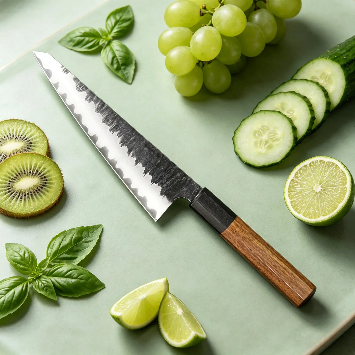 Japanese Kiritsuke Chef Knife – Clad Steel & Wood Handle