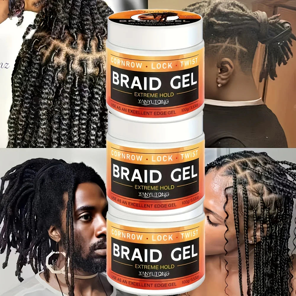 Strong Hold Braiding Gel Wax – Anti-Frizz Edge Control Pomade