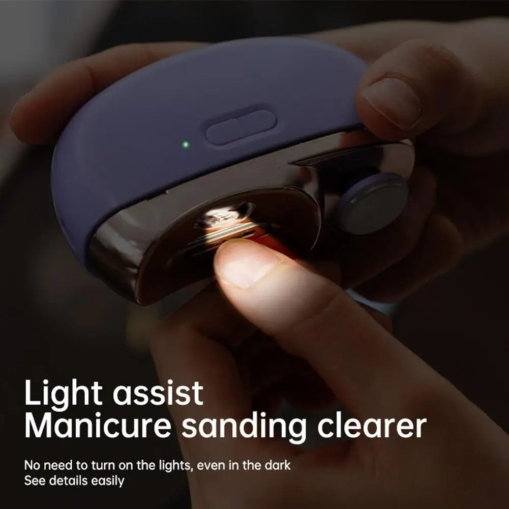 Electric Nail Trimmer USB Rechargeable with LED Light – All Ages