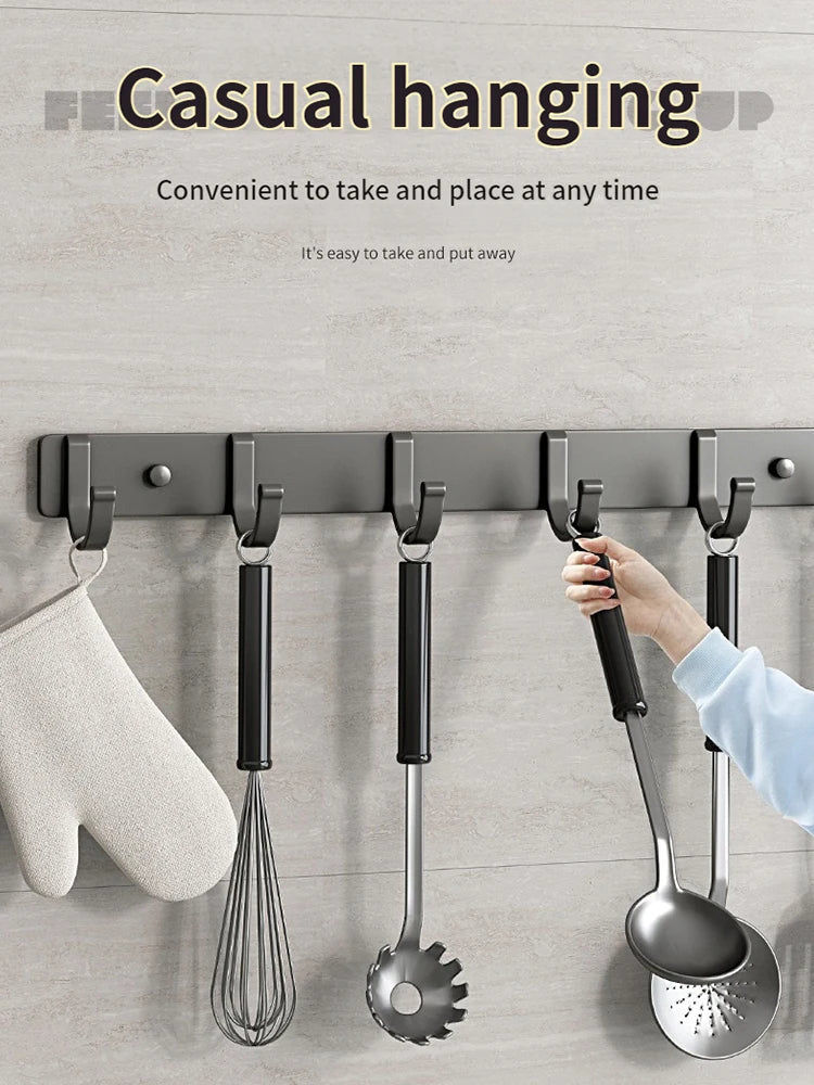 No-Drill Aluminum Wall Hook | Coat & Clothes Hanger Organizer