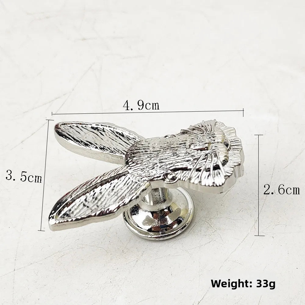Retro Easter Bunny Brooch Pin | Zinc Alloy Rabbit Badge