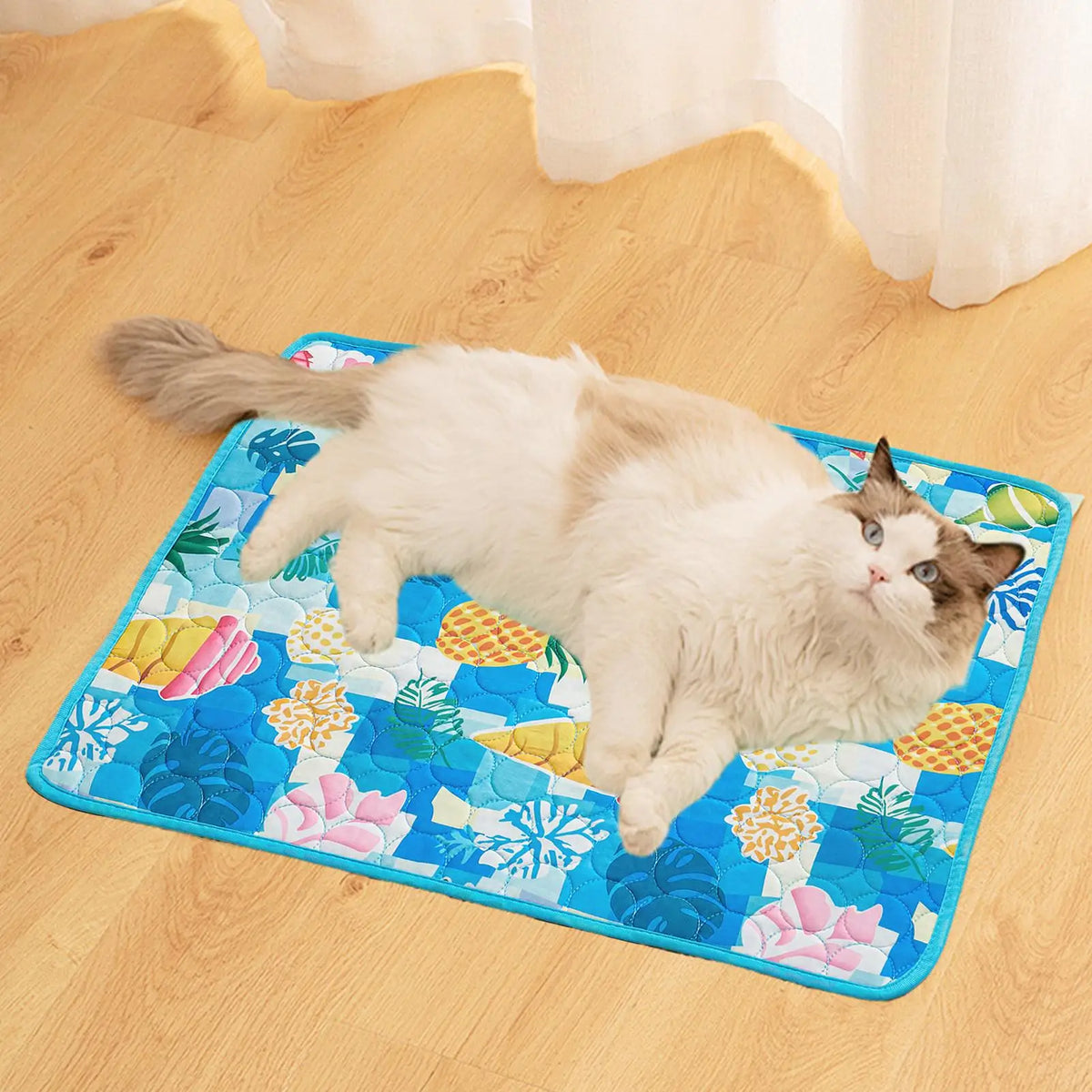 Pet Cooling Mat – Ice Silk Breathable Pad for Dogs & Cats