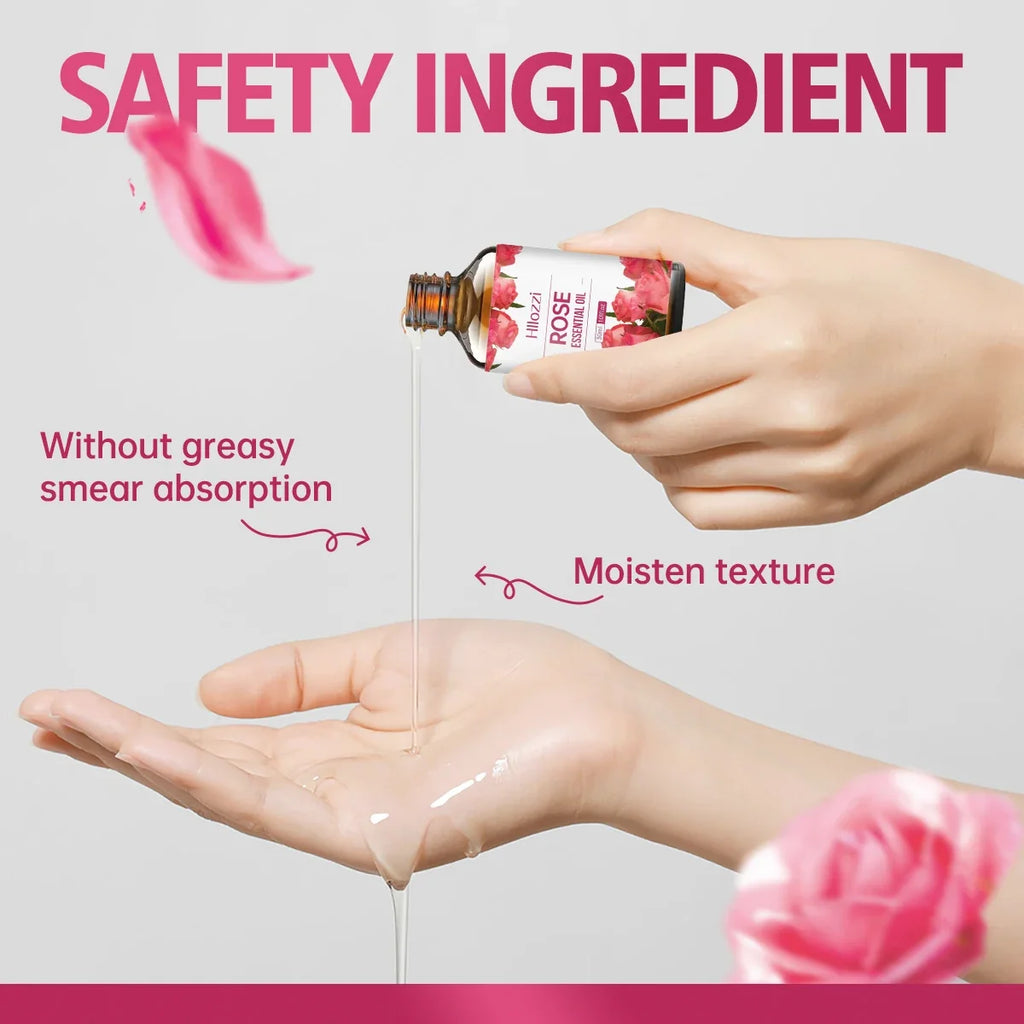Rose Essential Oil – Aromatherapy, Massage & Moisturizer | 30–100ml