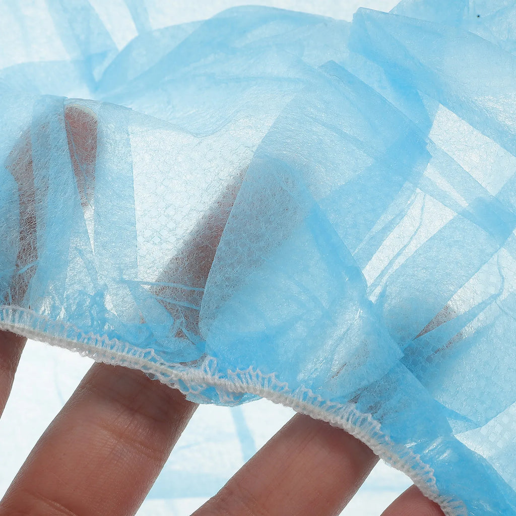 100-Pack Disposable Bouffant Caps – Elastic Non-Woven Work Hats
