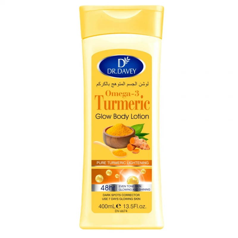 DR.DAVEY Turmeric Body Lotion 400ml – Moisturizing Non-Greasy