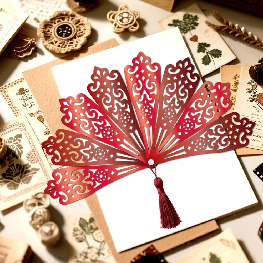 Fan Carbon Steel Cutting Dies – Scrapbooking & Embossing Set