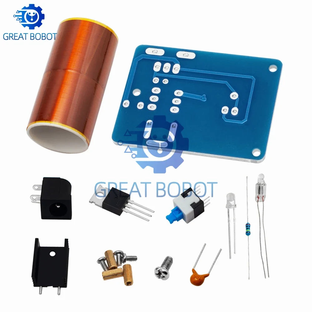 BD243C Mini Tesla Coil DIY Kit – Electronics Science Project