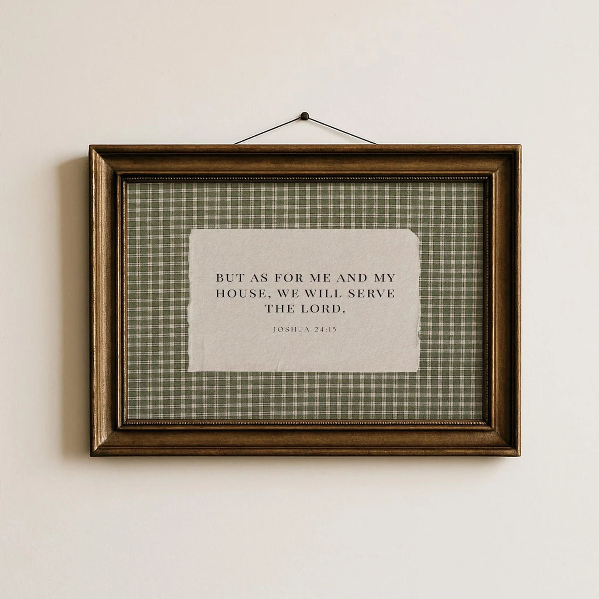 "As For Me And My House" Christian Canvas Wall Art Print