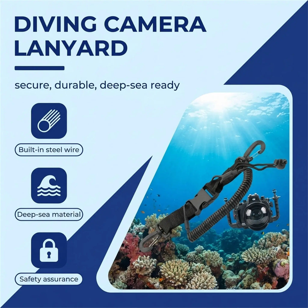 Diving Camera Anti-Loss Lanyard | Steel Wire Safety Tether