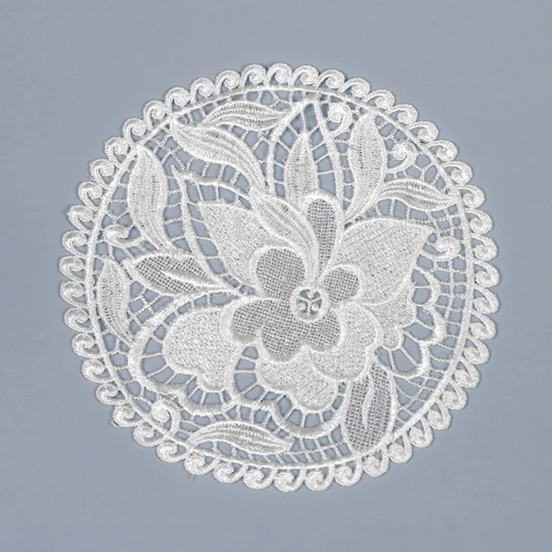 Cotton Crochet Table Placemat French Embroidered Lace Coaster Cloth