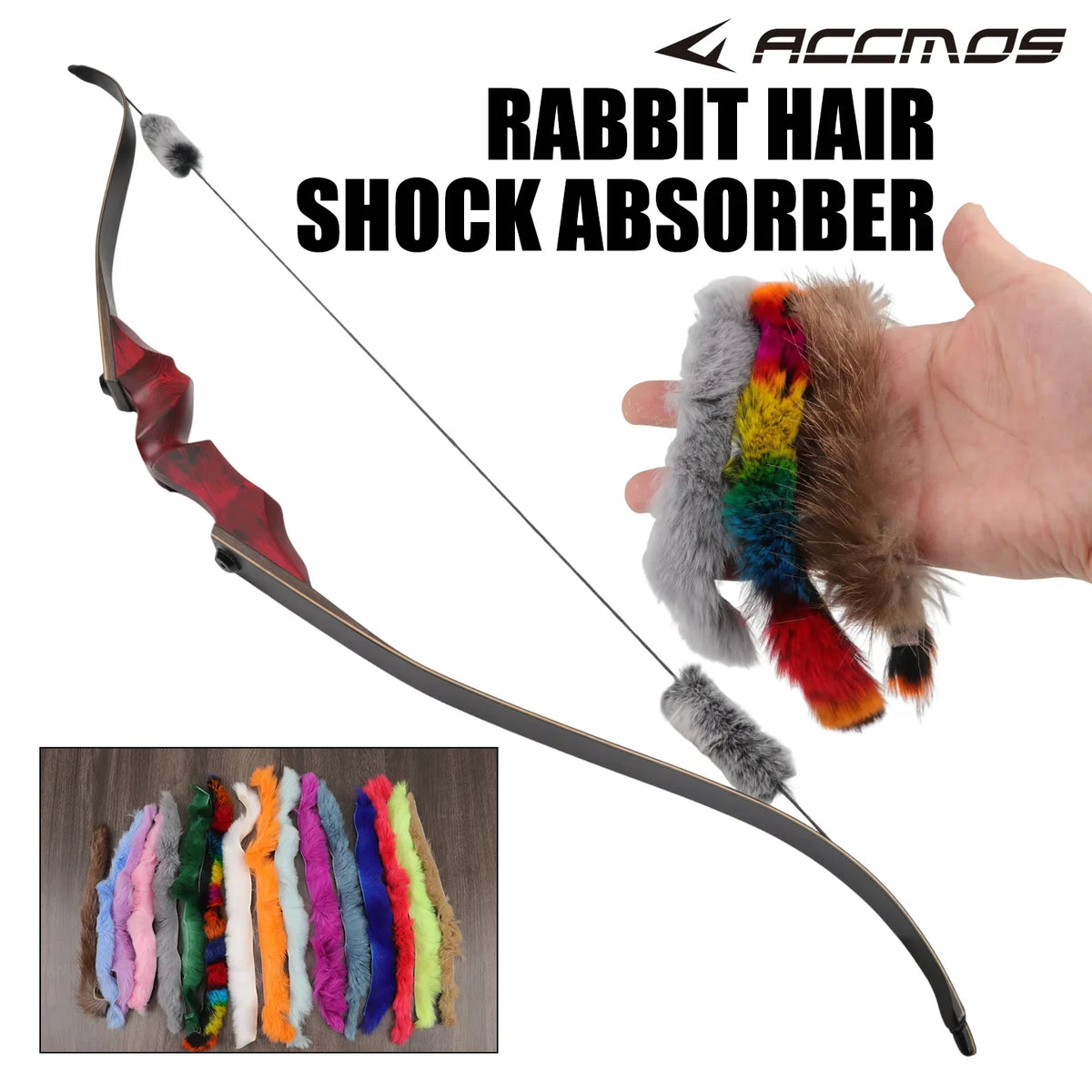 Soft Fur Hair Bow String Stabilizer Damper Archery Hunting Vibration
