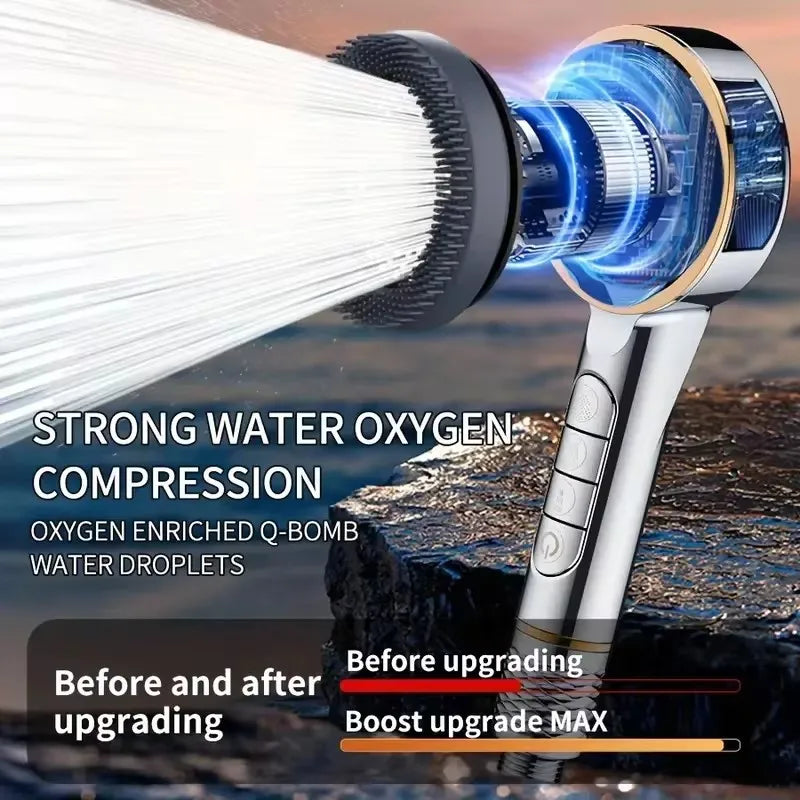 4-Mode Handheld Filter Shower Head – High Pressure & Water Saving