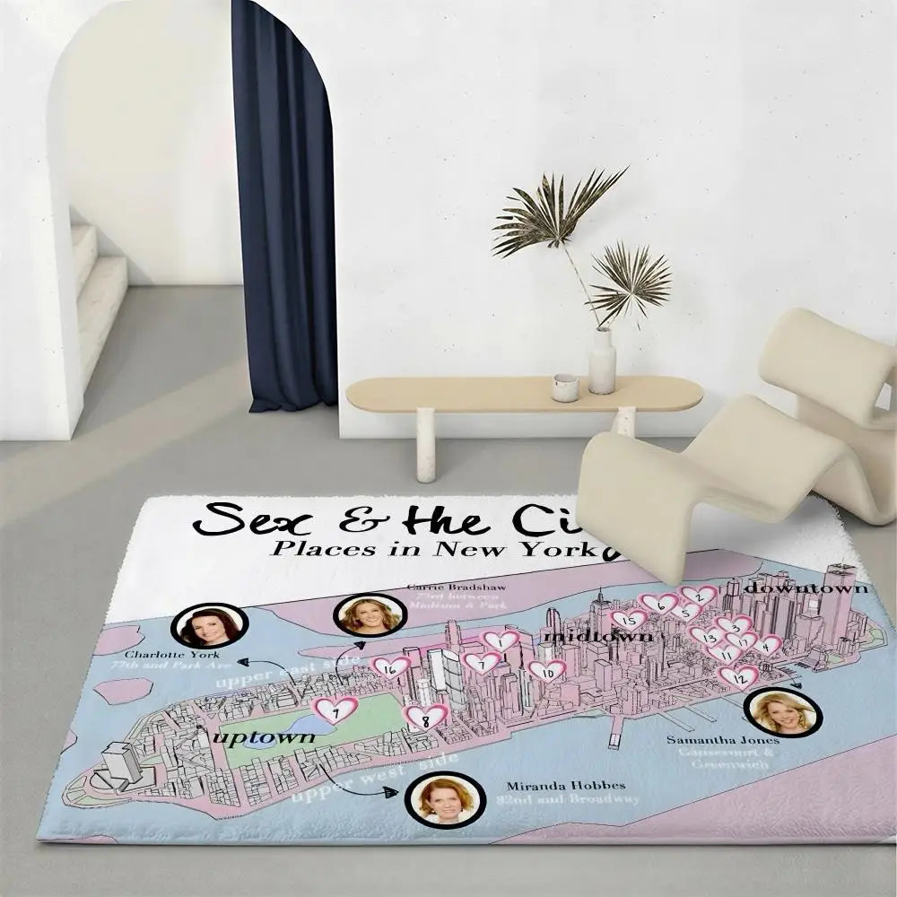 Sex and the City Flannel Floor Mat – Non-Slip Soft Indoor Rug