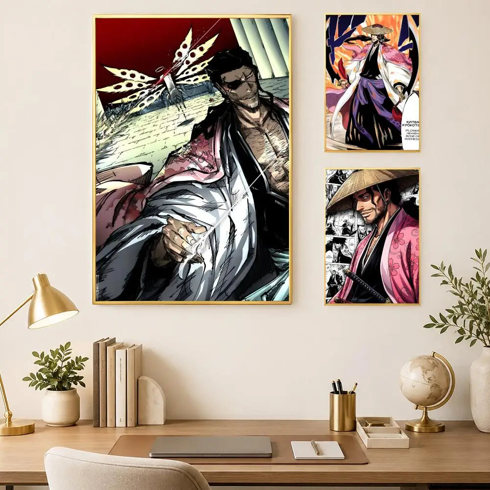 Shunsui Kyoraku Self-Stick HD Anime Wall Art Poster