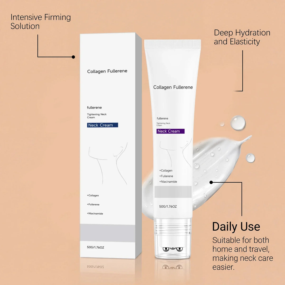Collagen Neck Firming Cream – Hyaluronic Acid & Niacinamide