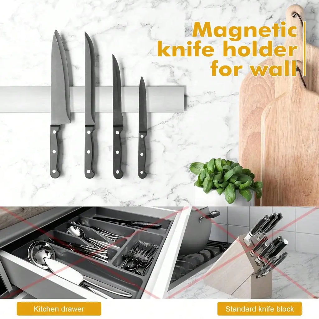 Leeseph Magnetic Knife Holder Wall Multipurpose Stainless Steel Strip