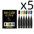 6-Color DIY Nail Art Polish Pen Set – Quick Dry & Long Wear