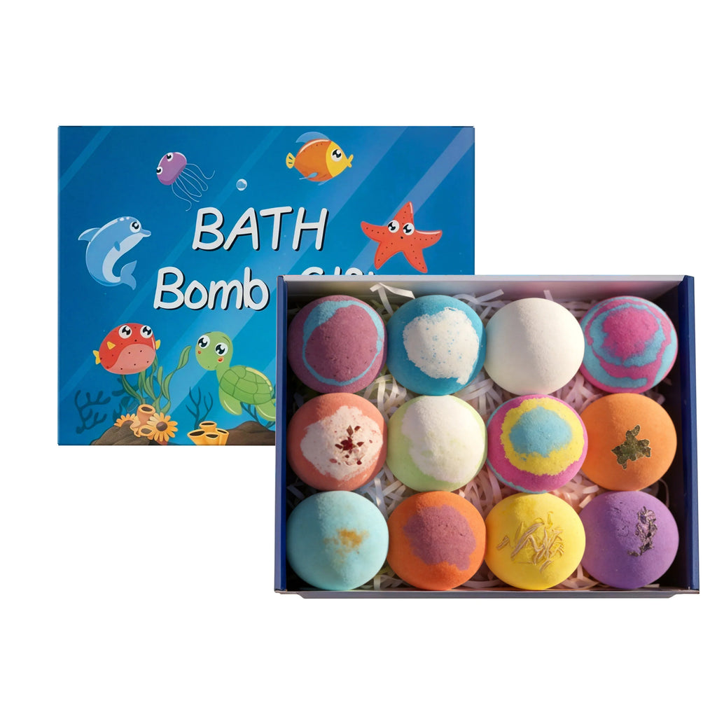 Kids Bath Bombs with Hidden Surprise Toys – 12-Piece Gift Set