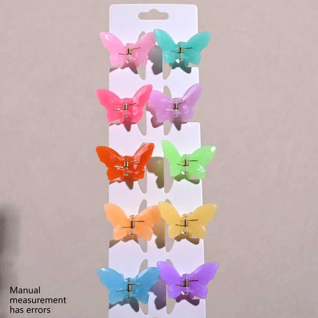 20 Pcs Mini Butterfly Hair Clips – Macaron Colors for Women