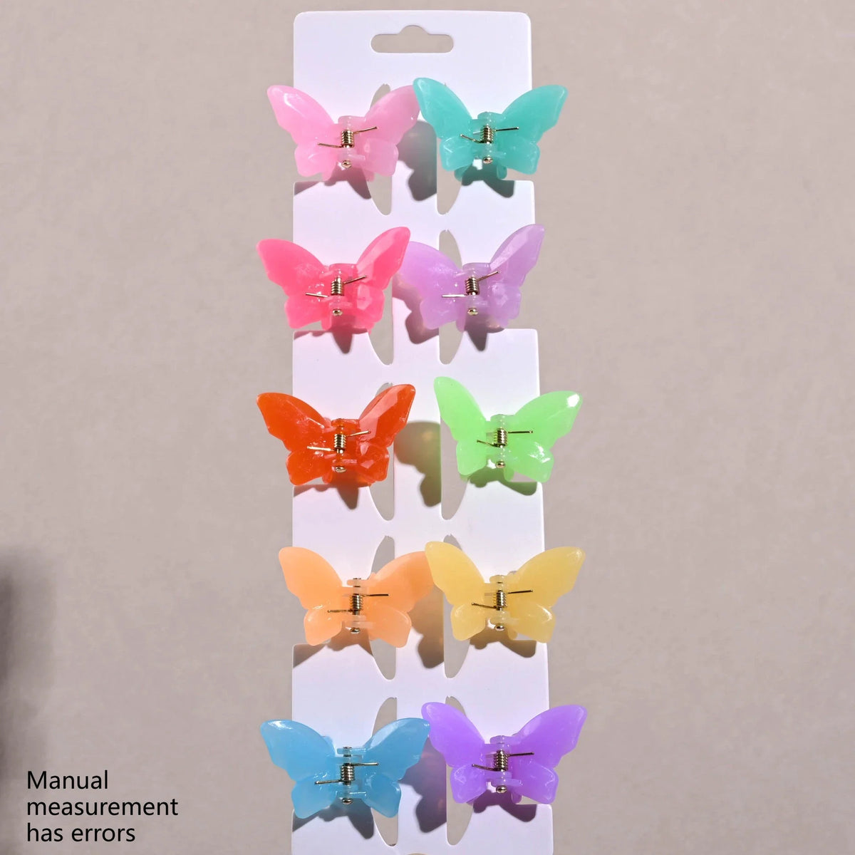 20 Pcs Mini Butterfly Hair Clips – Macaron Colors for Women