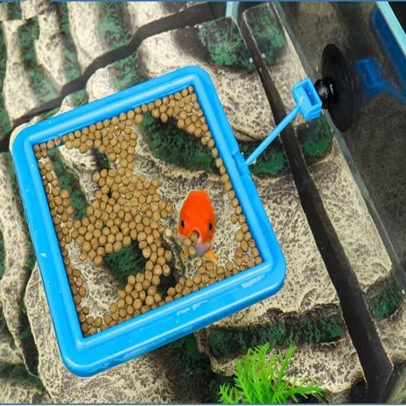 Aquarium Suction Cup Feeder Fish Tank Ring Station Floating Food Tray