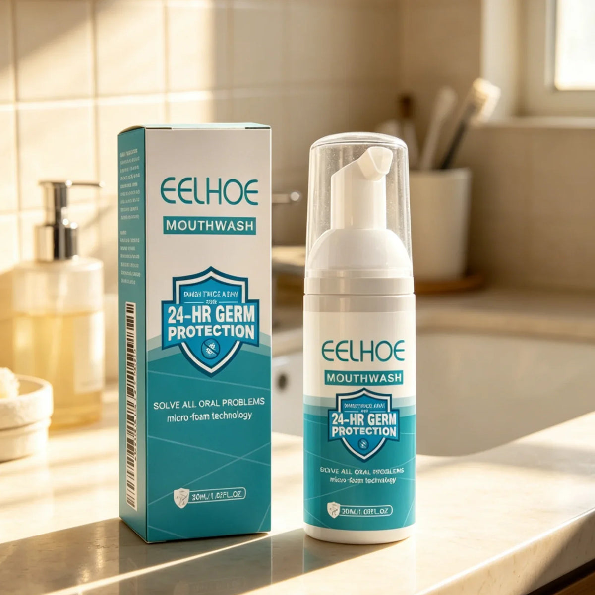 EELHOE Foam Mouthwash – Fresh Breath, Plaque & Gum Care 30ml