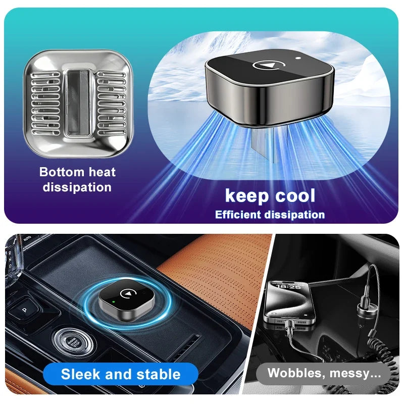2-in-1 Wireless CarPlay & Android Auto Adapter | Plug & Play
