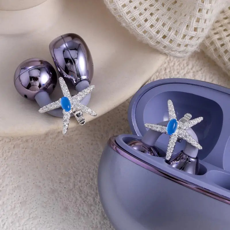 Butterfly Tassel Rhinestone Ear Clips | Non-Piercing Jewelry