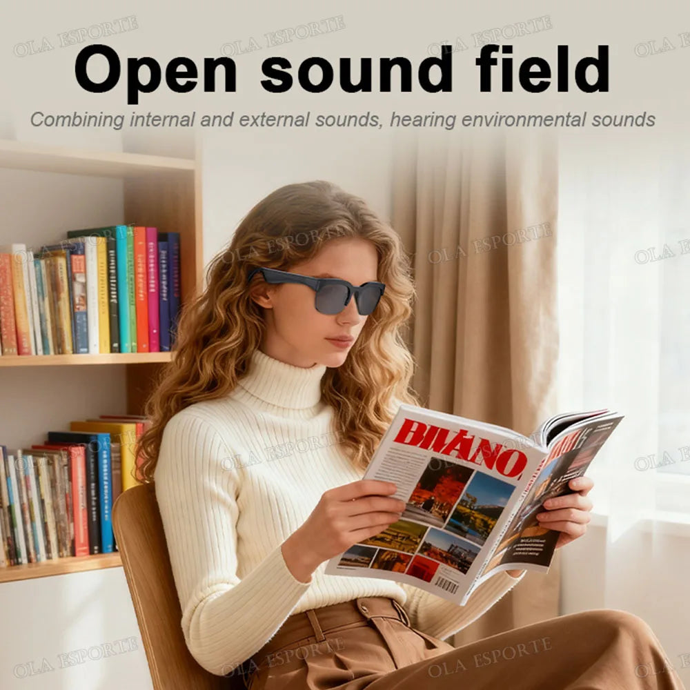 Smart Glasses V5 3 Bluetooth Call Headphones Outdoor Sports