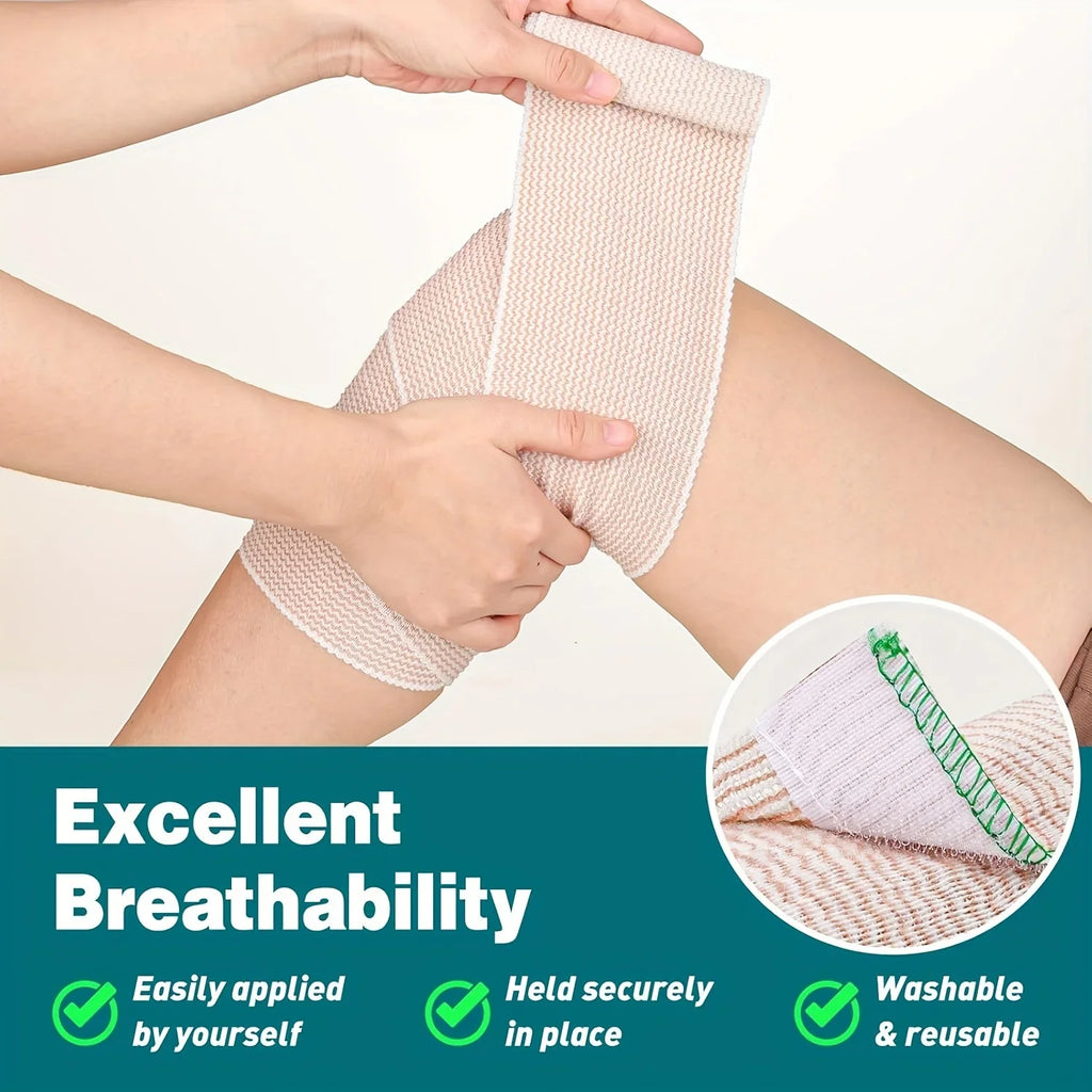 2-Pack Elastic Compression Wrap Bandage – Knee, Ankle & Wrist
