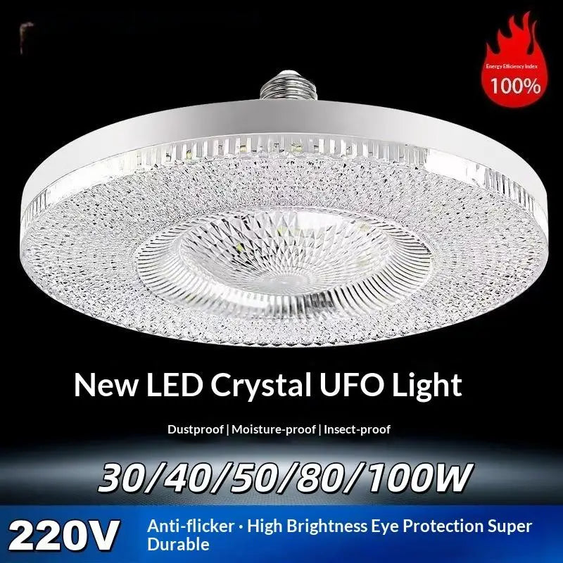 E27 LED Crystal UFO Bulb – Ultra-Bright Energy-Saving Light