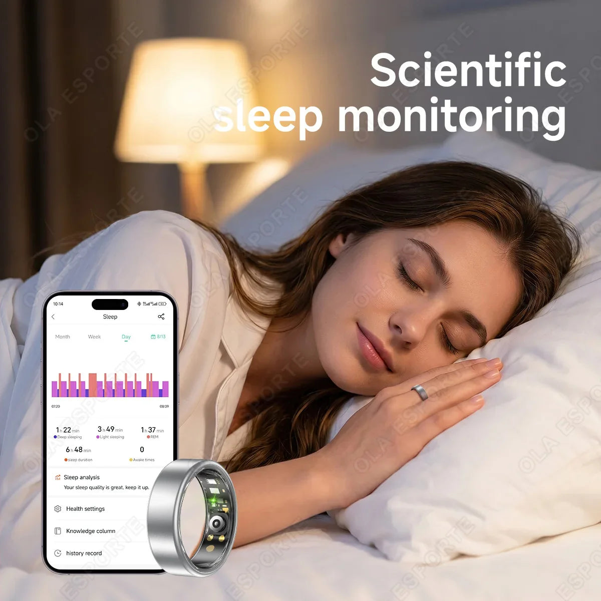 R10 Smart Ring – Heart Rate, Sleep & SpO2 Monitor, 5ATM