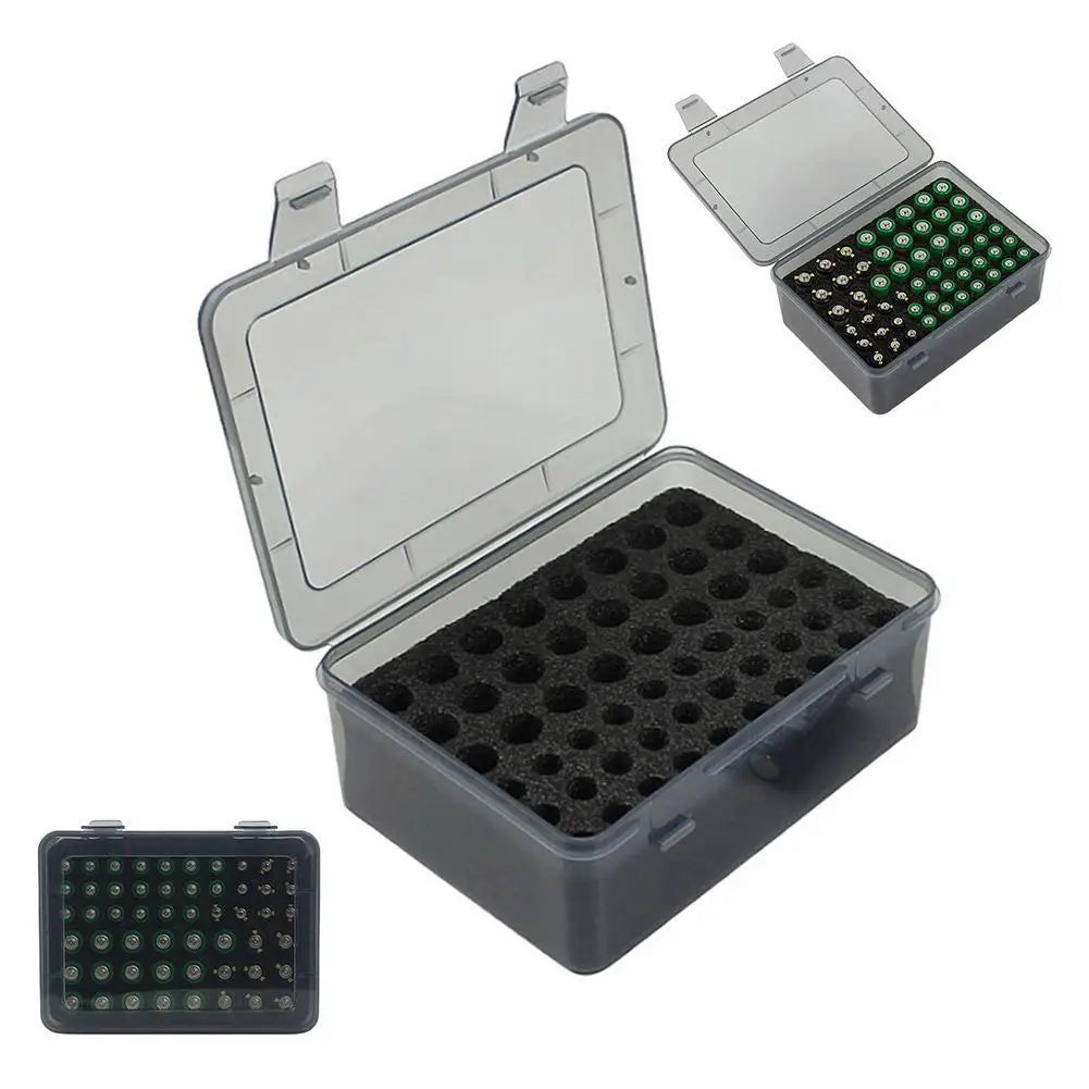 AA AAA Battery Storage Case – 54-Slot Organizer Box