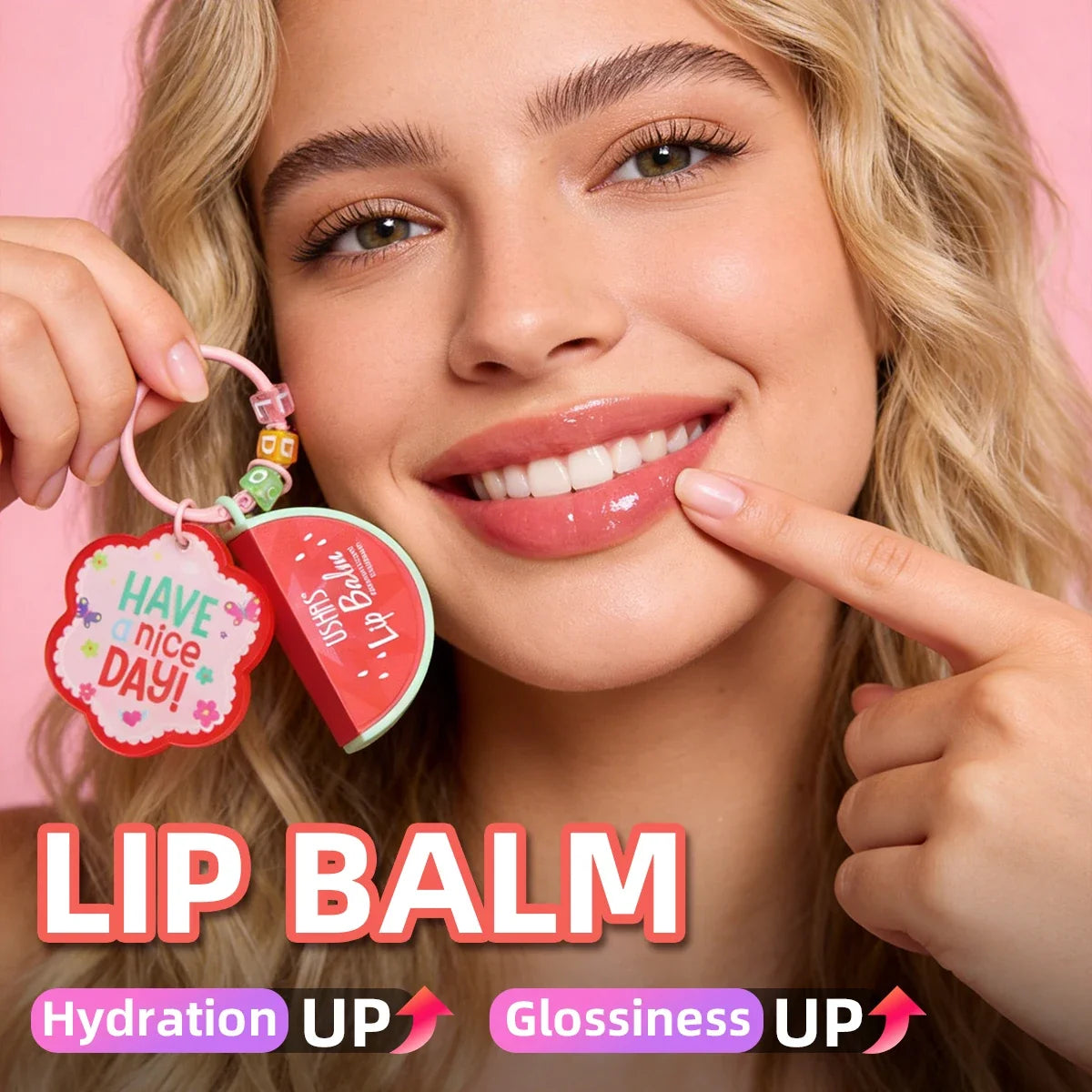 USHAS Fruit-Flavored Lip Balm | Moisturizing Charm Design